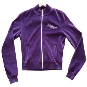 Vintage Apple Bottoms Velour Tracksuit Jacket Purple Size Medium